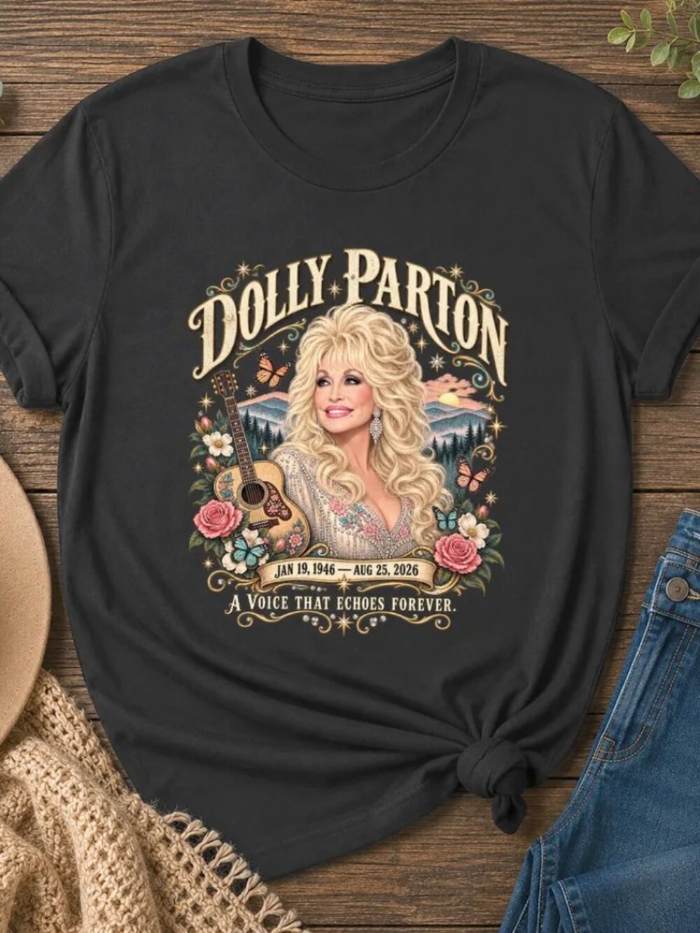 Dolly Parton Memorial T-Shirt, Country Music Tribute Tee